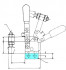 Sauterelle tirée à poignée verticale série basse HV 250 acier KAKUTA®